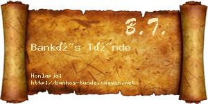 Bankós Tünde névjegykártya